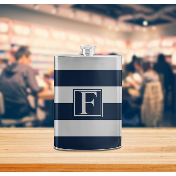 Horizontal Stripe Stainless Steel Flask - LIFESTYLE 2