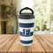 Horizontal Stripe Stainless Steel Travel Cup Lifestyle