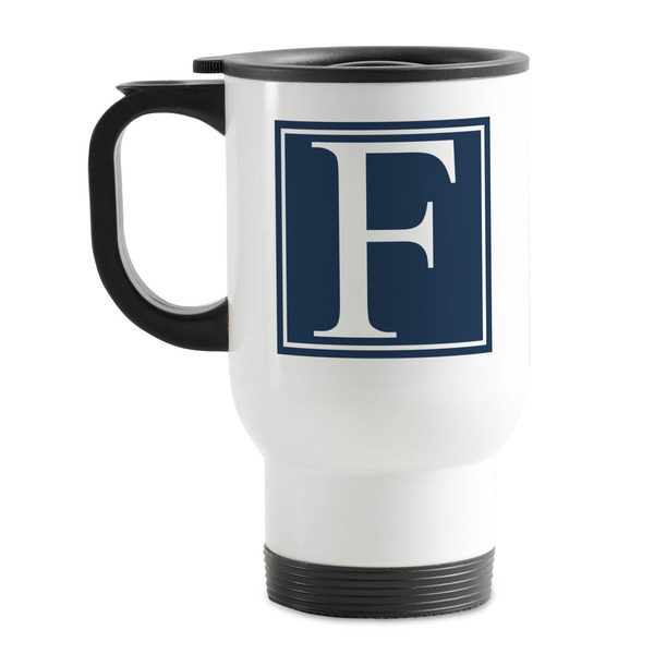 Custom Horizontal Stripe Stainless Steel Travel Mug with Handle