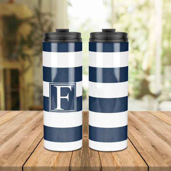 Horizontal Stripe Stainless Steel Tumbler - Lifestyle