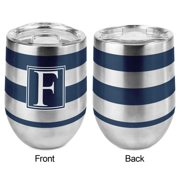 Horizontal Stripe Stemless Wine Tumbler - Full Print - Approval