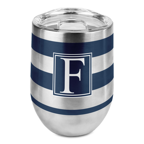 Custom Horizontal Stripe Stemless Wine Tumbler - Full Print (Personalized)