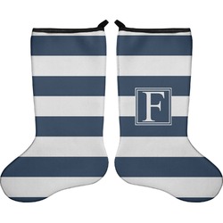 Horizontal Stripe Holiday Stocking - Double-Sided - Neoprene (Personalized)