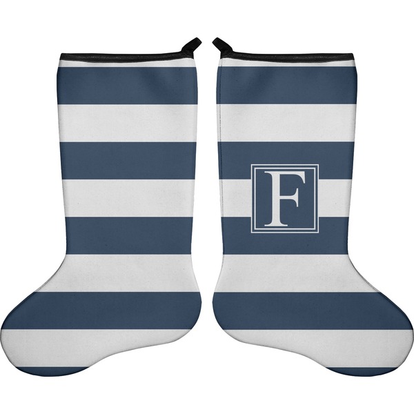 Custom Horizontal Stripe Holiday Stocking - Double-Sided - Neoprene (Personalized)