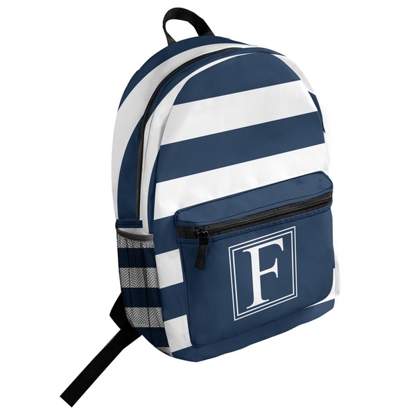 Custom Horizontal Stripe Student Backpack (Personalized)