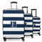 Horizontal Stripe 3 Piece Luggage Set - 20" Carry On, 24" Medium Checked, 28" Large Checked (Personalized)