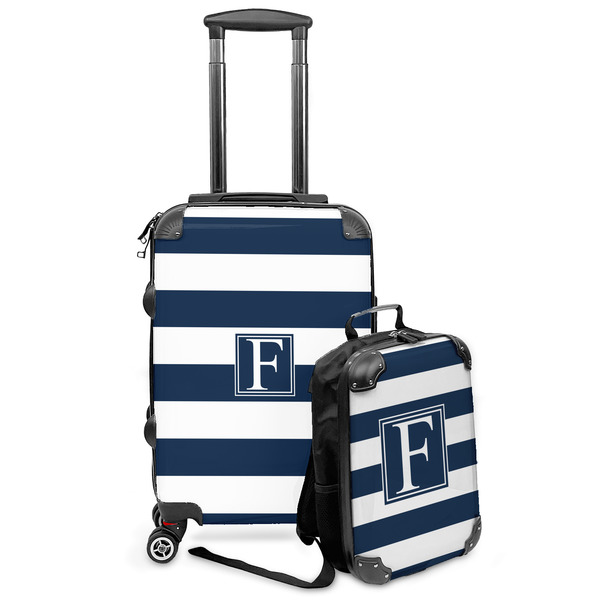 Custom Horizontal Stripe Kids 2-Piece Luggage Set - Suitcase & Backpack (Personalized)