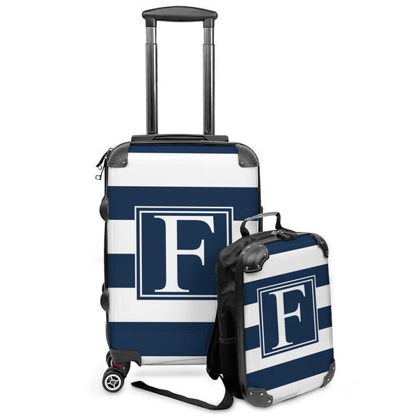 Custom Horizontal Stripe Kids 2-Piece Luggage Set - Suitcase & Backpack (Personalized)