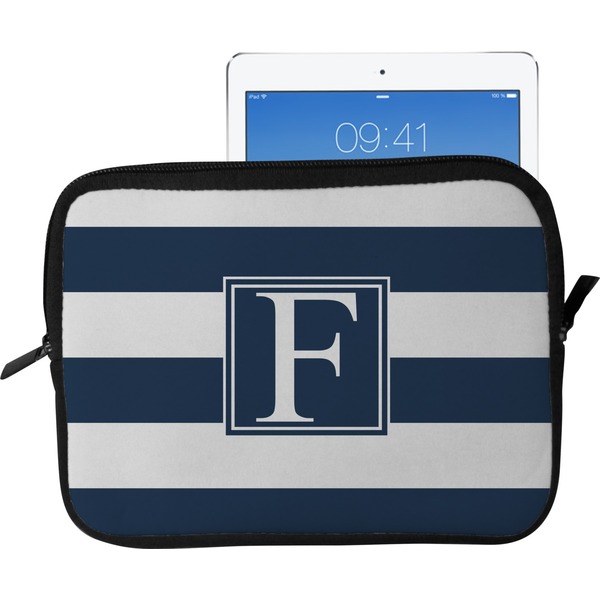 Custom Horizontal Stripe Tablet Case / Sleeve - Large (Personalized)