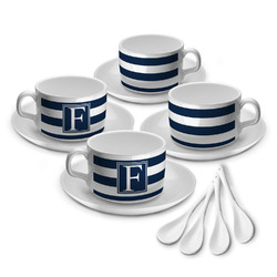 Horizontal Stripe Tea Cup - Set of 4 (Personalized)
