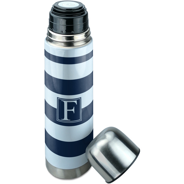 Horizontal Stripe Thermos - Lid Off
