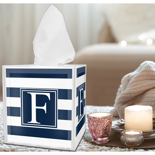 Horizontal Stripe Tissue Box - LIFESTYLE