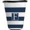 Horizontal Stripe Waste Basket - Single Sided (Black) (Personalized)