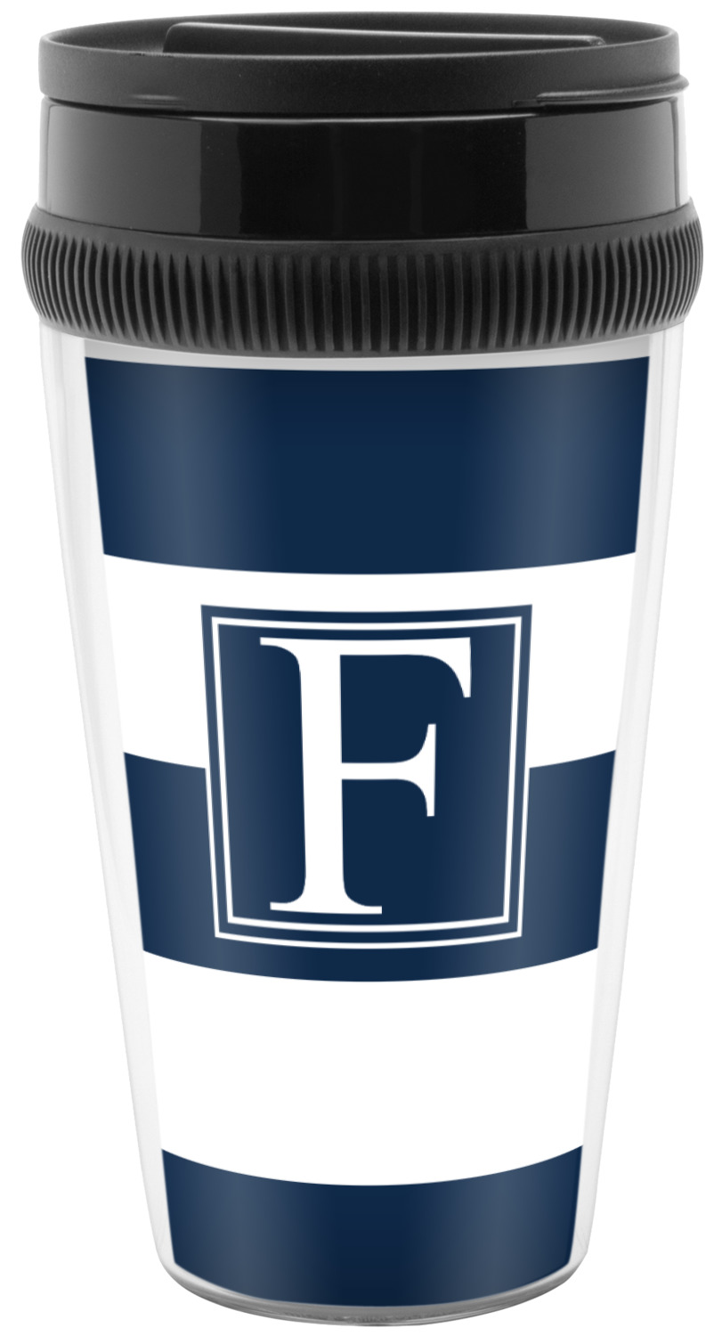 Horizontal Stripe Acrylic Travel Mug without Handle (Personalized