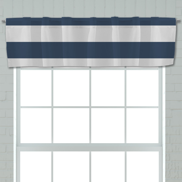 Horizontal Stripe Valance - Closeup on window