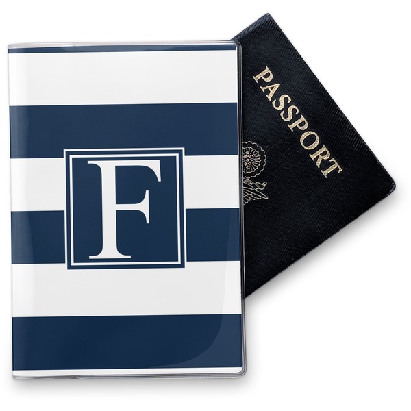 Custom Horizontal Stripe Vinyl Passport Holder (Personalized)