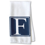 Horizontal Stripe Kitchen Towel - Waffle Weave - Partial Print (Personalized)