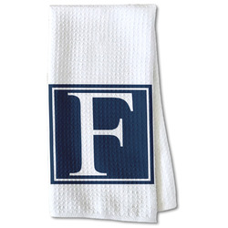 Horizontal Stripe Kitchen Towel - Waffle Weave - Partial Print (Personalized)