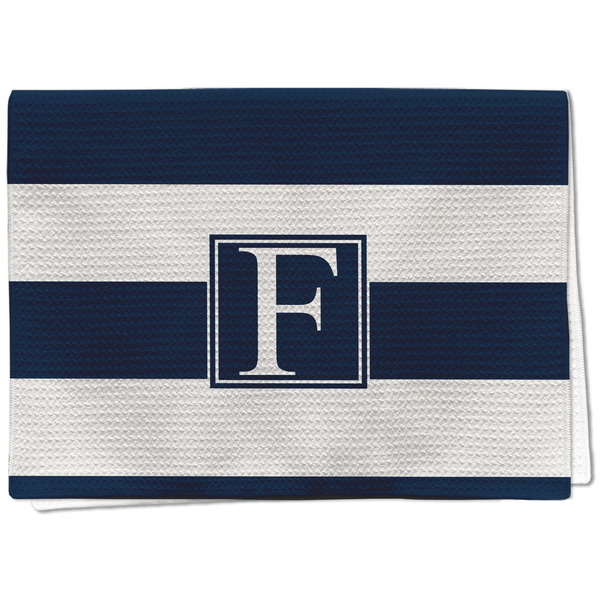 Custom Horizontal Stripe Kitchen Towel - Waffle Weave (Personalized)
