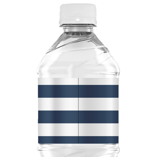 Horizontal Stripe Water Bottle Label - Back View
