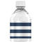 Horizontal Stripe Water Bottle Label - Back View