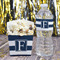 Horizontal Stripe Water Bottle Label - w/ Favor Box
