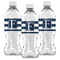 Horizontal Stripe Water Bottle Labels - Front View