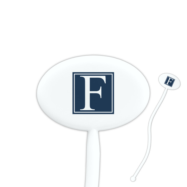 Custom Horizontal Stripe Oval Plastic Stir Sticks (Personalized)