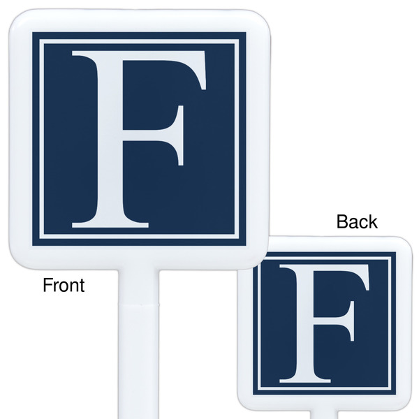 Horizontal Stripe White Plastic Stir Stick - Double Sided - Approval