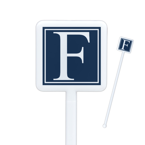 Custom Horizontal Stripe Square Plastic Stir Sticks (Personalized)