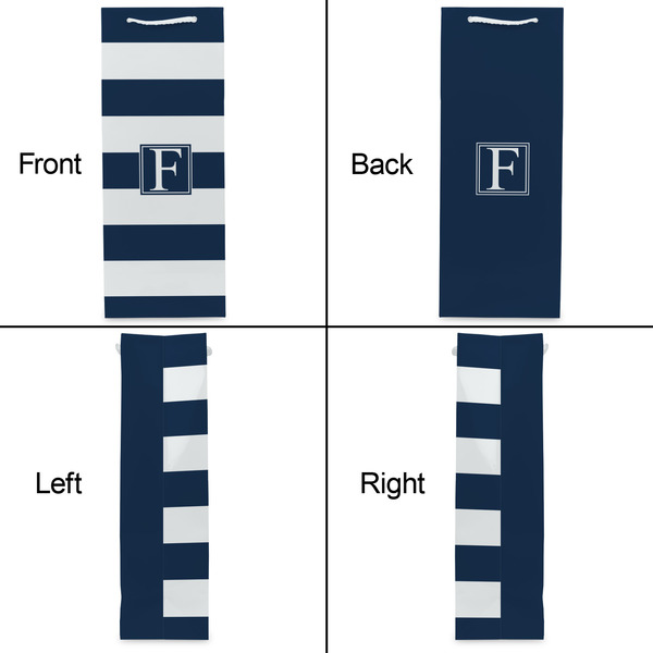 Horizontal Stripe Wine Gift Bag - Gloss - Approval