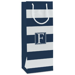 Horizontal Stripe Wine Gift Bags - Matte (Personalized)