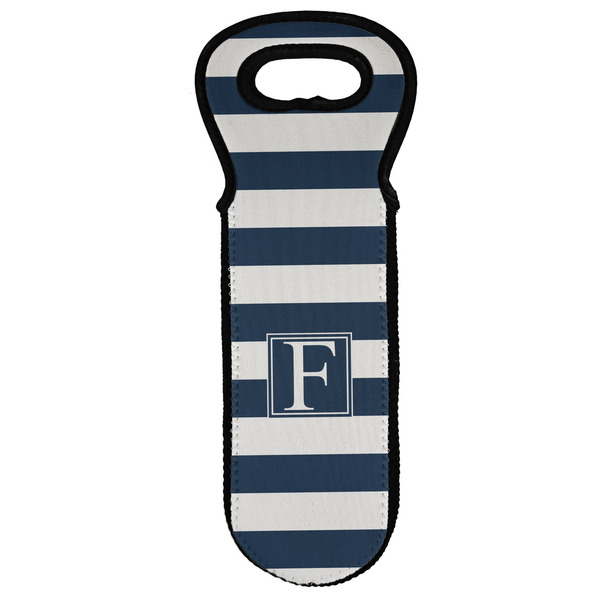Custom Horizontal Stripe Wine Tote Bag (Personalized)