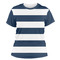 Horizontal Stripe Women's Crew T-Shirt - 2X Large