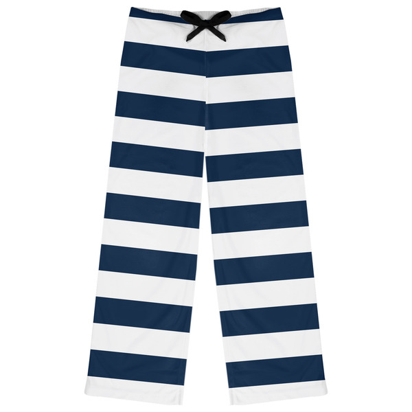 Custom Horizontal Stripe Womens Pajama Pants - S