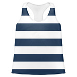 Horizontal Stripe Womens Racerback Tank Top - Large
