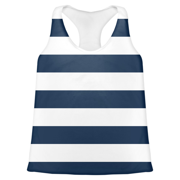 Custom Horizontal Stripe Womens Racerback Tank Top - 2X Large