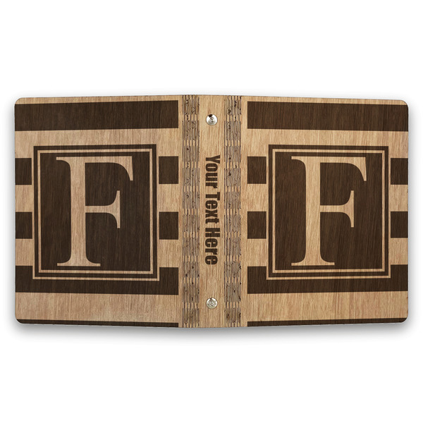 Horizontal Stripe Wood 3-Ring Binders - 1" Half-Letter - Approval