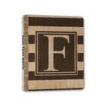 Horizontal Stripe Wood 3-Ring Binder - 1" Half-Letter Size (Personalized)