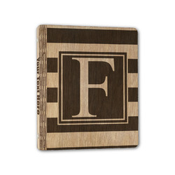 Horizontal Stripe Wood 3-Ring Binder - 1" Half-Letter Size (Personalized)
