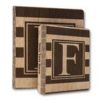 Horizontal Stripe Wood 3-Ring Binder (Personalized)