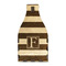 Horizontal Stripe Wood Beer Bottle Caddy - Side View