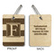 Horizontal Stripe Wood Luggage Tags - Rectangle - Approval