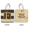 Horizontal Stripe Wood Luggage Tags - Square - Approval