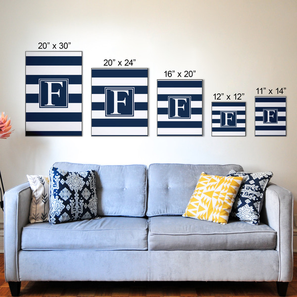 Horizontal Stripe Wood Prints - Size Comparison