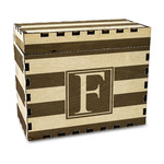 Horizontal Stripe Wood Recipe Box - Laser Engraved (Personalized)