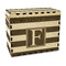 Horizontal Stripe Wood Recipe Box - Front/Main