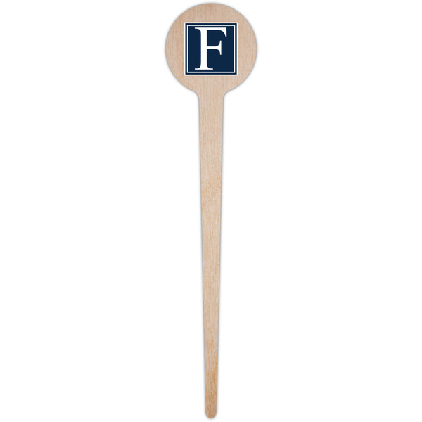 Horizontal Stripe Wooden 4" Food Pick - Round - Single Pick