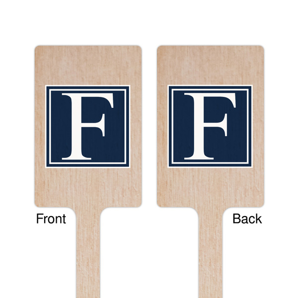 Horizontal Stripe Wooden 6.25" Stir Stick - Rectangular - Double Sided - Front & Back