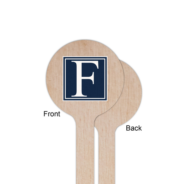 Horizontal Stripe Wooden 6" Stir Stick - Round - Single Sided - Front & Back